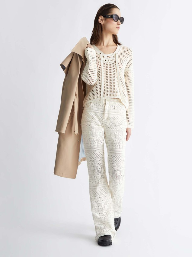 Calças em Tricot