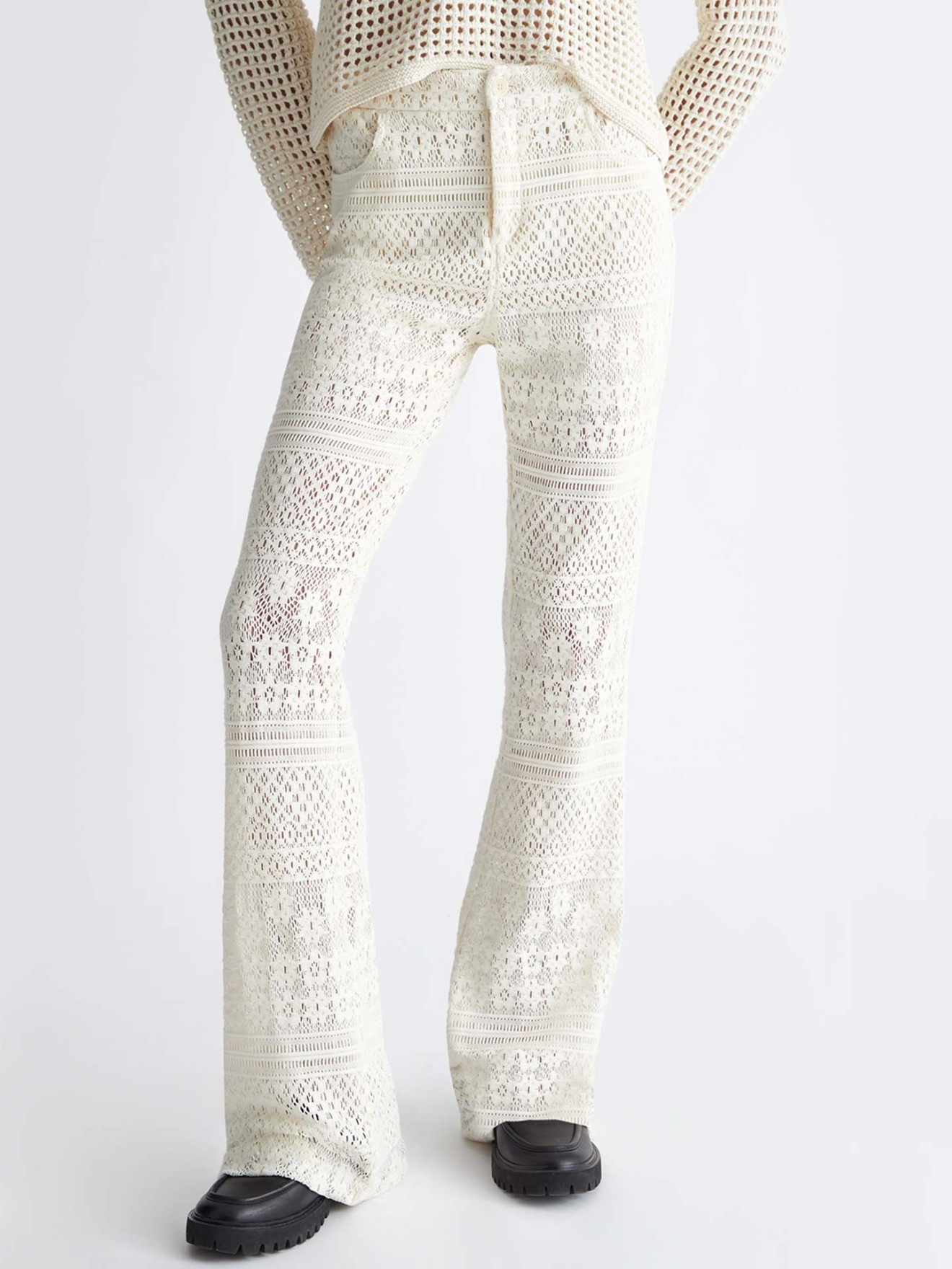 Calças em Tricot