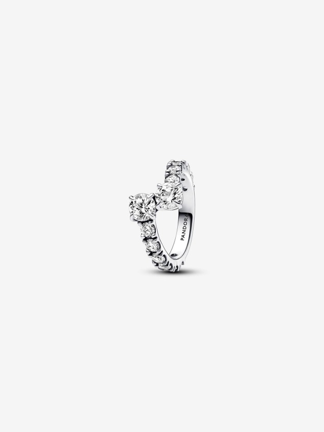 Anel Sparkling Overlapping Band