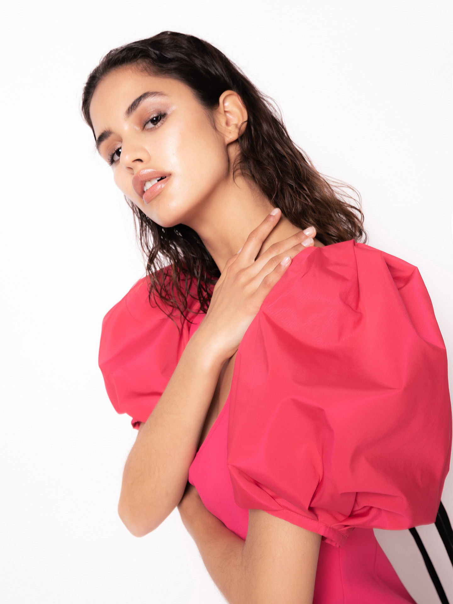 Mini Vestido com Manga Abalonada