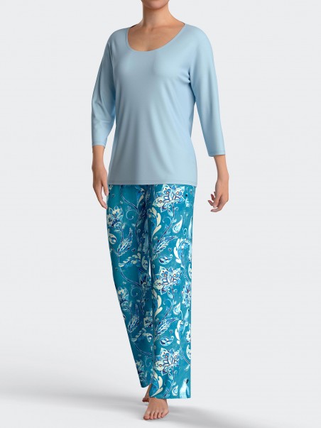 Pijama de Mulher Estampado Floral em Modal