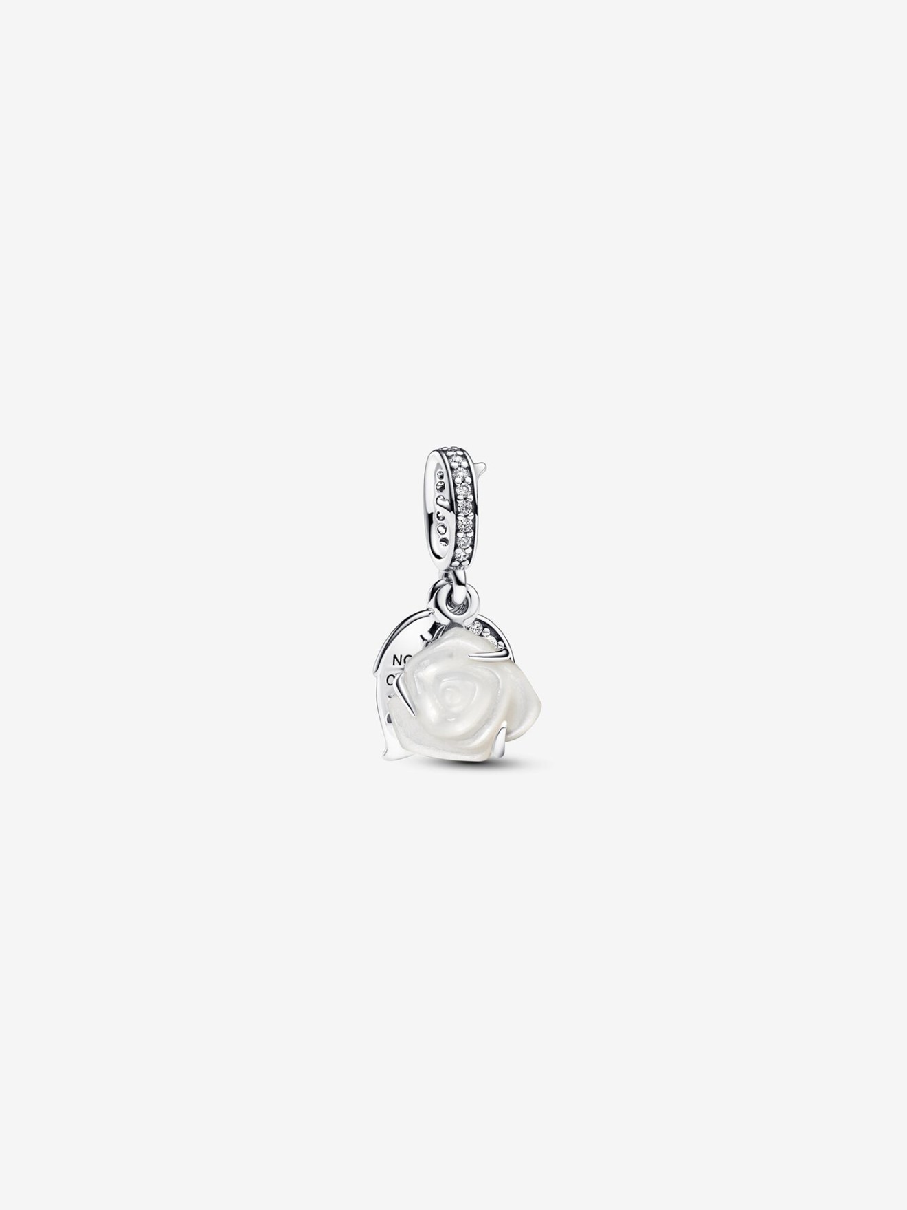Conta Pendente White Rose in Bloom Double