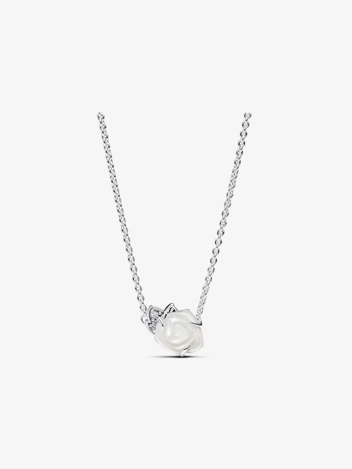 Colar Collier White Rose in Bloom