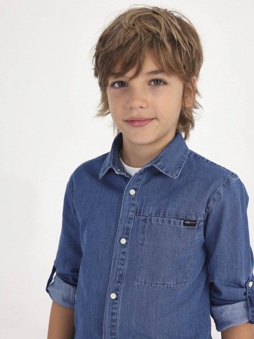 Camisa Denim com Bolso