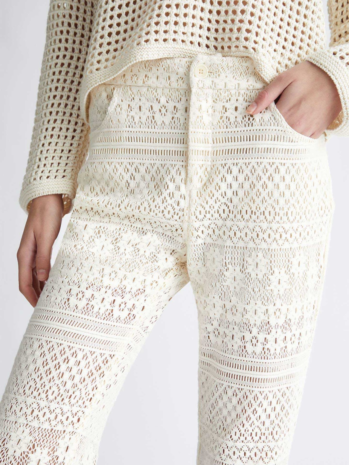 Calças em Tricot