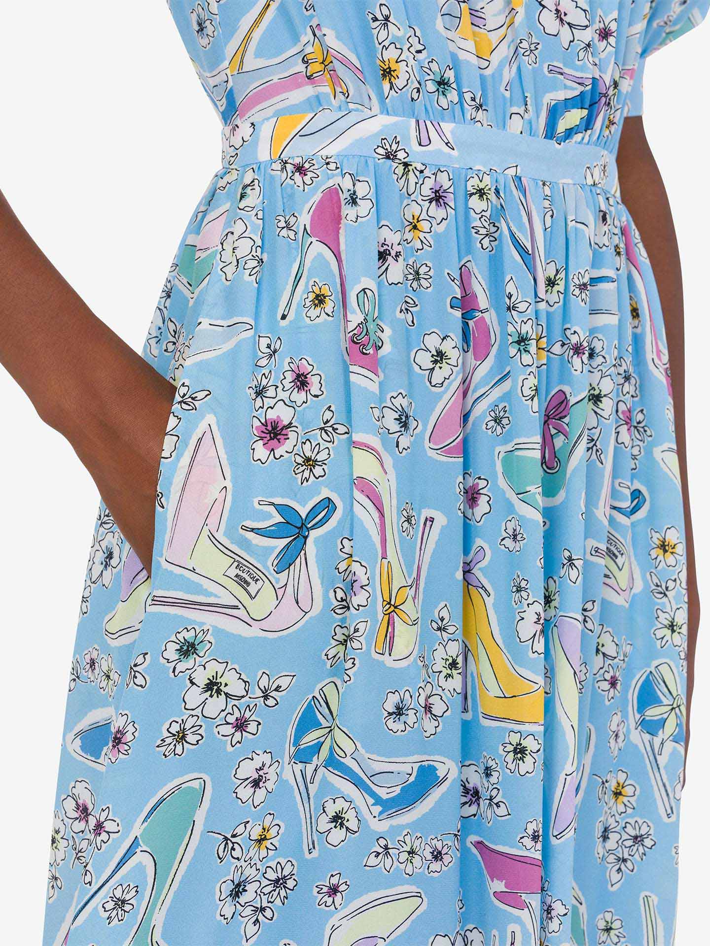 Vestido de Seda com Padrão