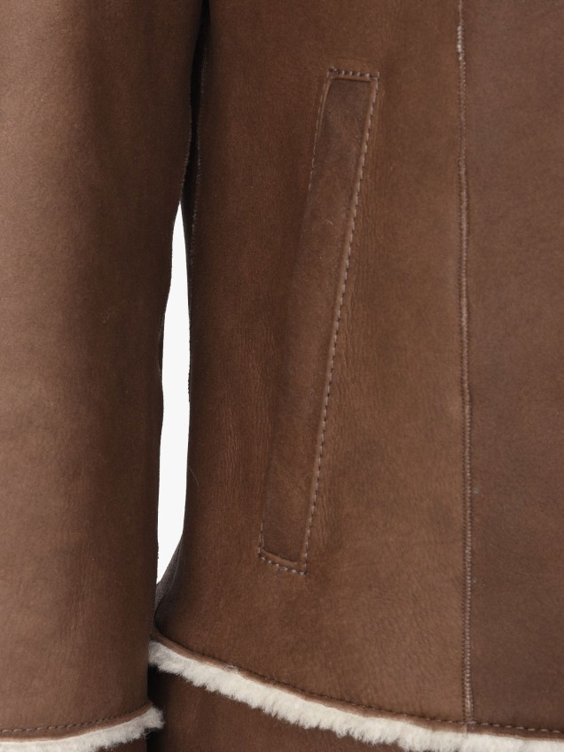 Double Face em Pele com Capuz