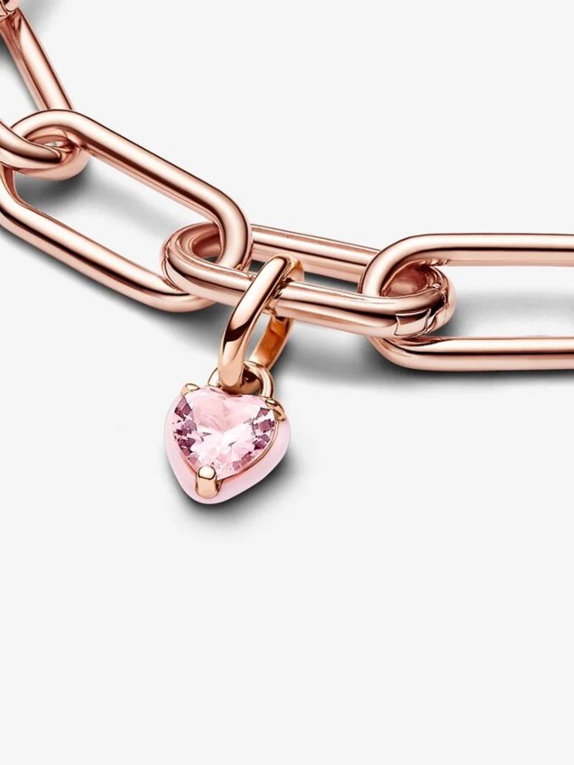 Conta Pendente Coração Chakra Rosa
