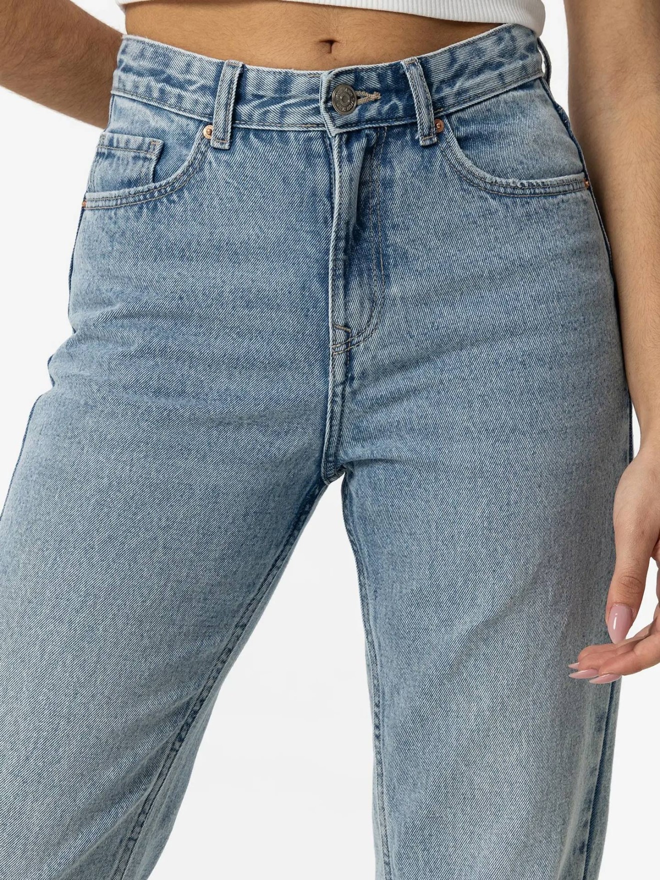 Calças de Ganga Mom Fit