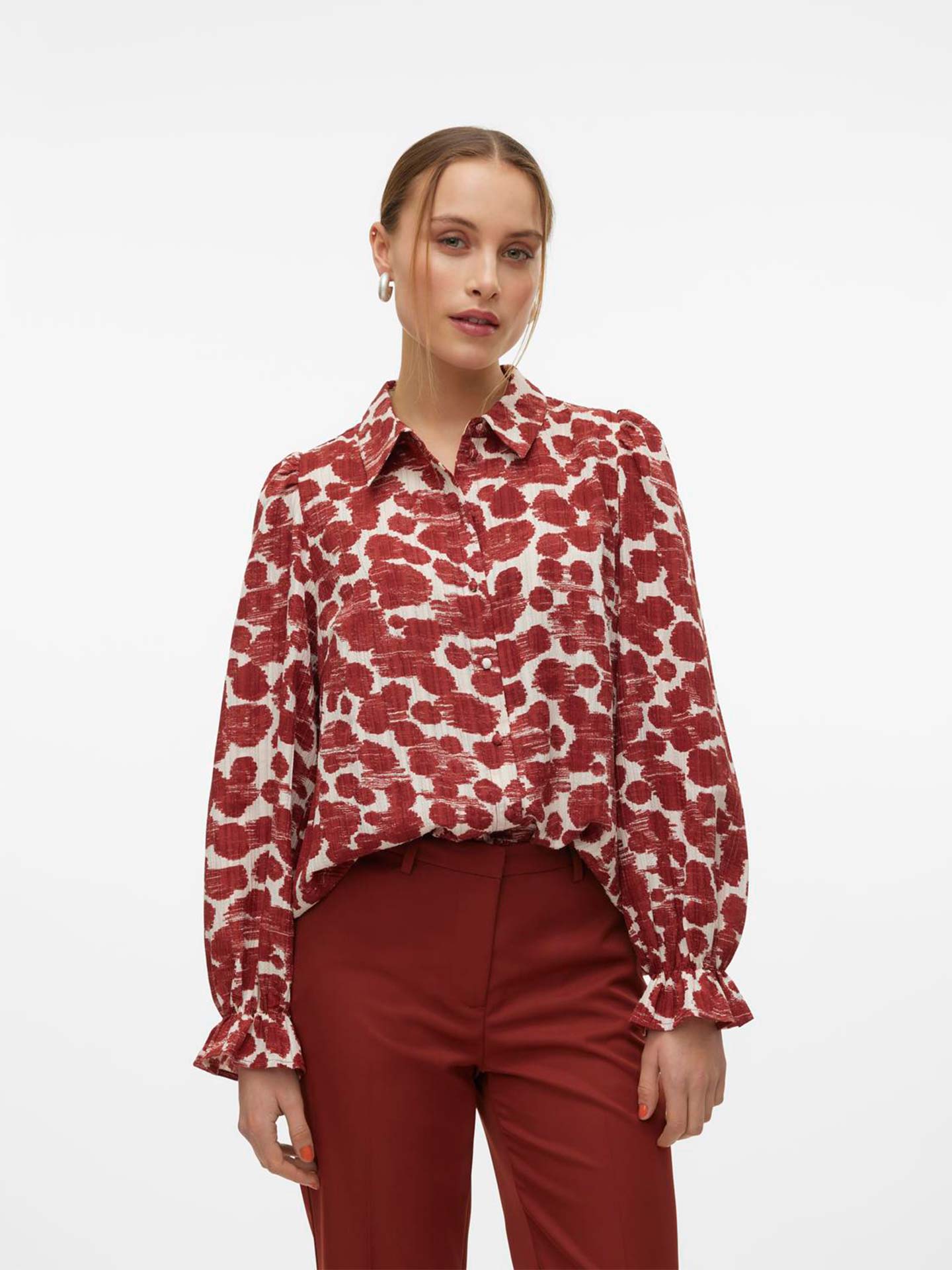 Camisa com Padrão Floral