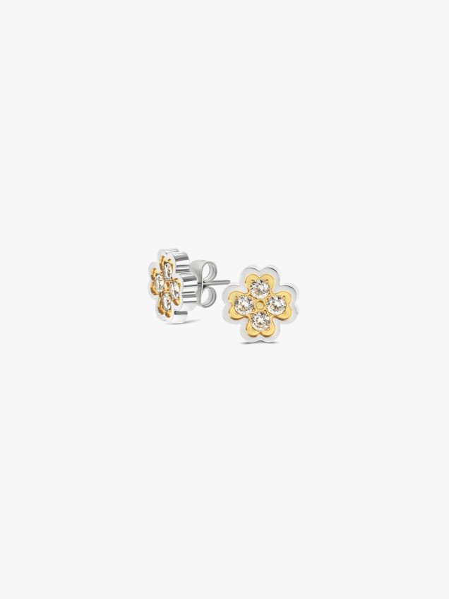 Brincos Lucky Flower Crystal