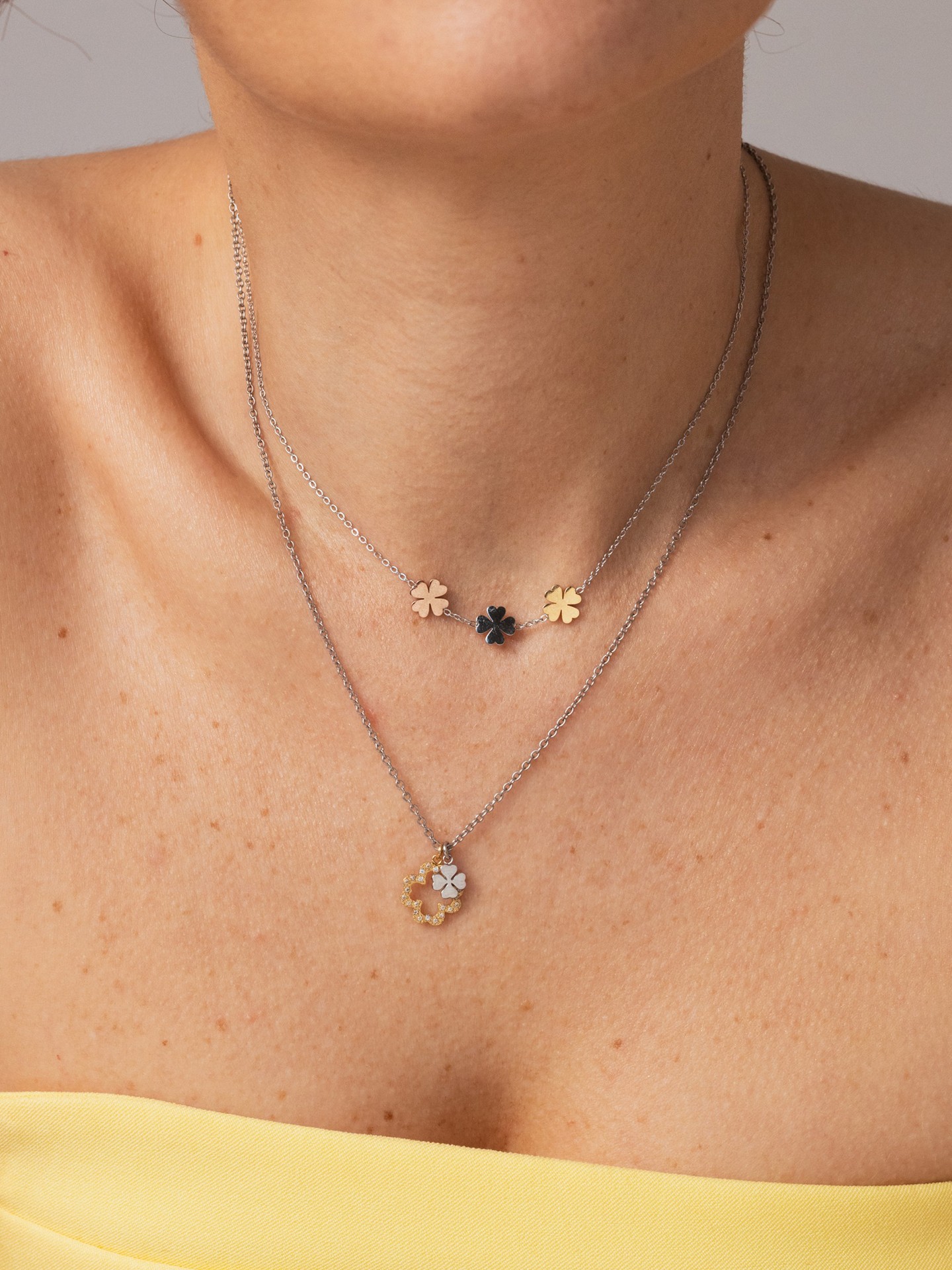 Colar Lucky Flower Crystal