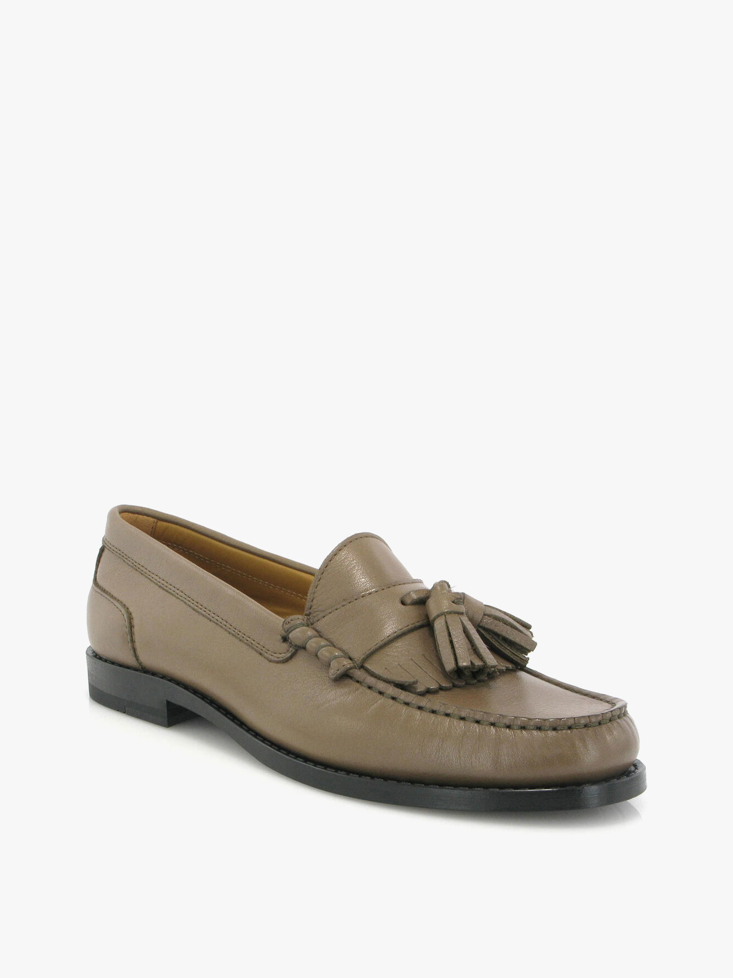 Loafers Sarah em Pele Com Borlas
