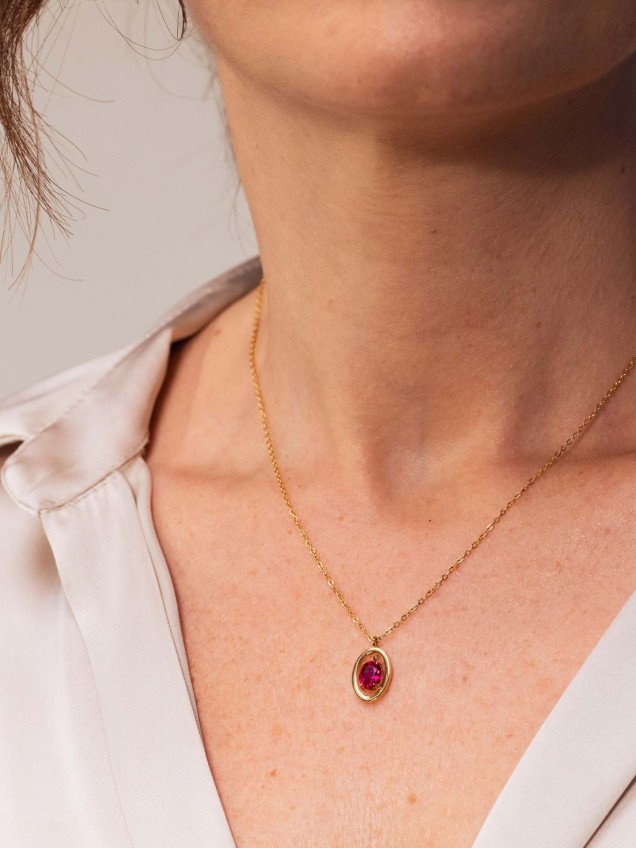Colar Birthstone Julho - Paixão