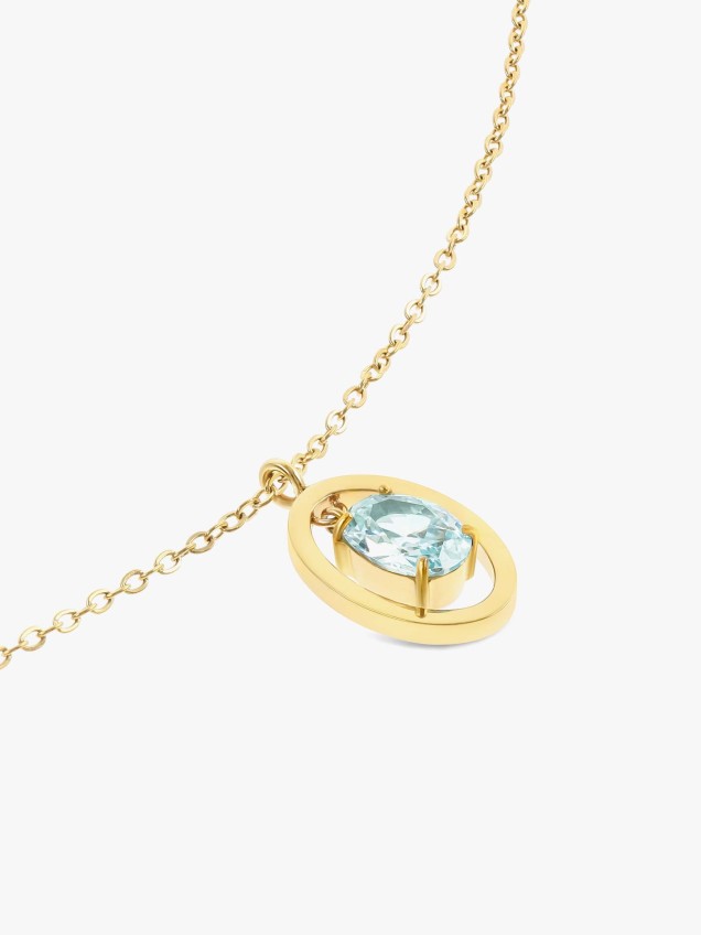 Colar Birthstone Março - Serenidade