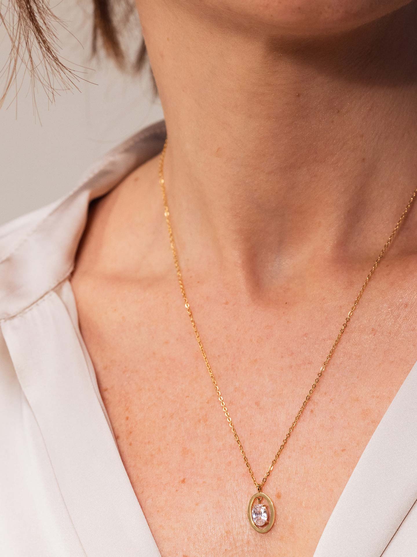 Colar Birthstone Abril - Coragem