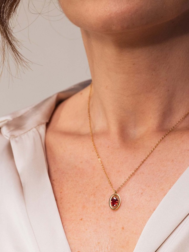 Colar Birthstone Janeiro - Proteção