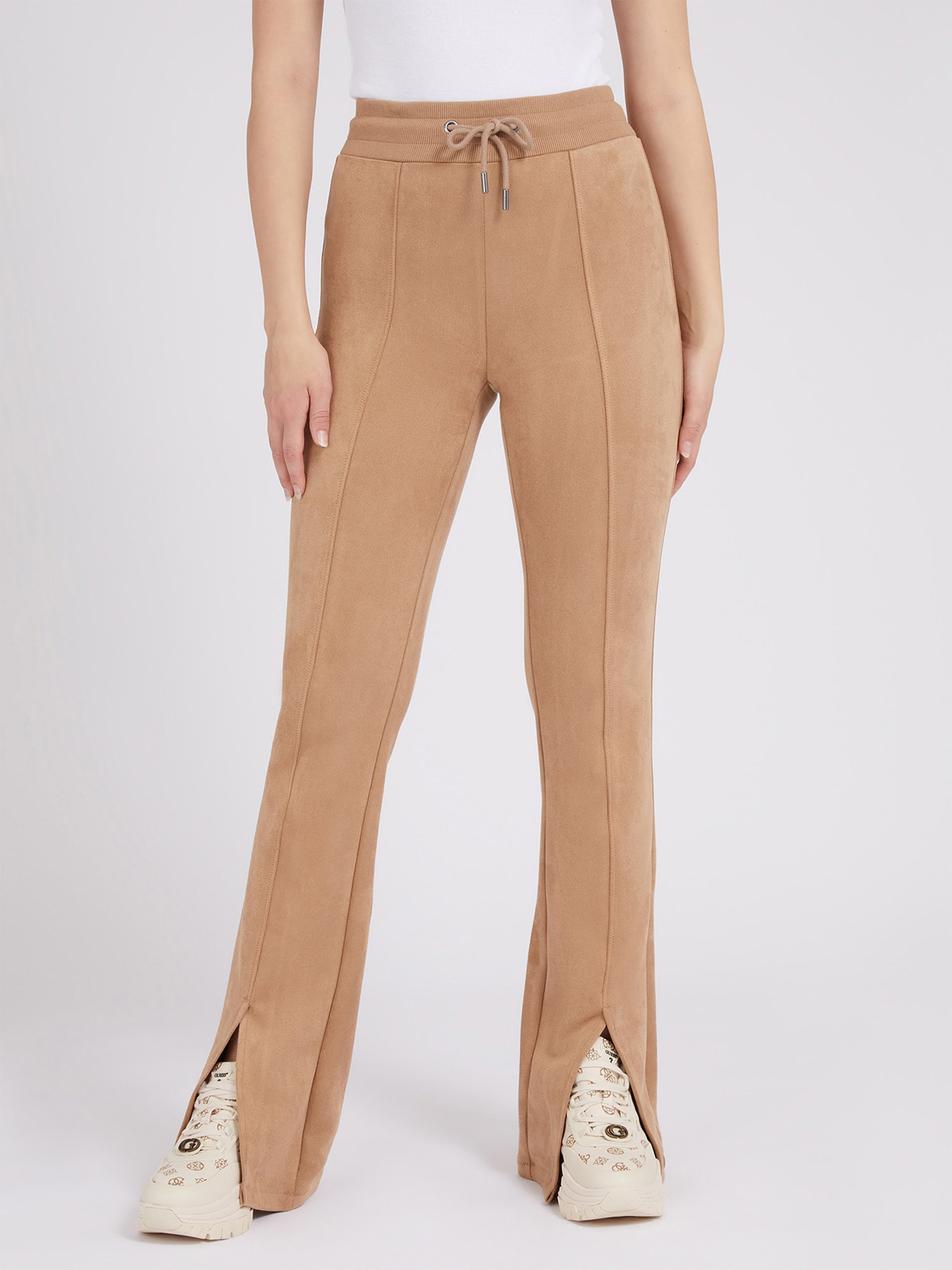 Calças Pele de Pêssego Flared Fit