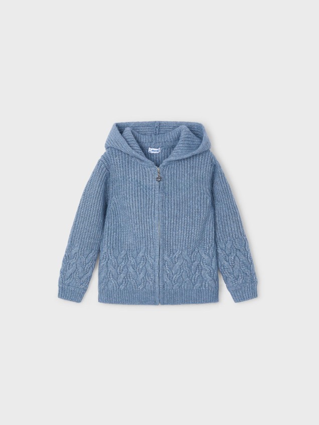 Casaco em Tricot com Capuz