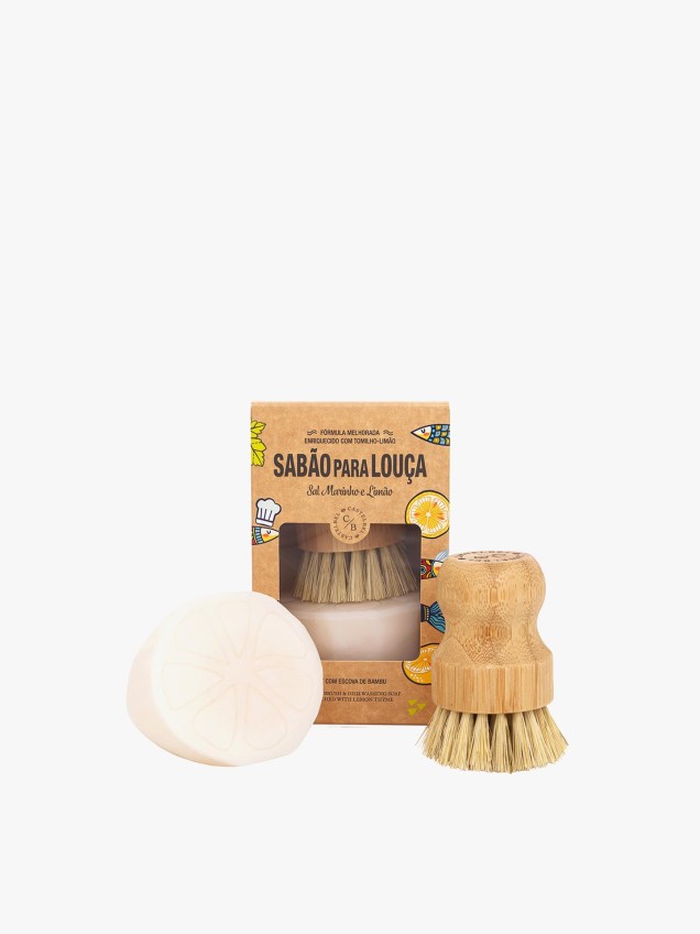 Coffret Sabão para Louça & Escova Banbu