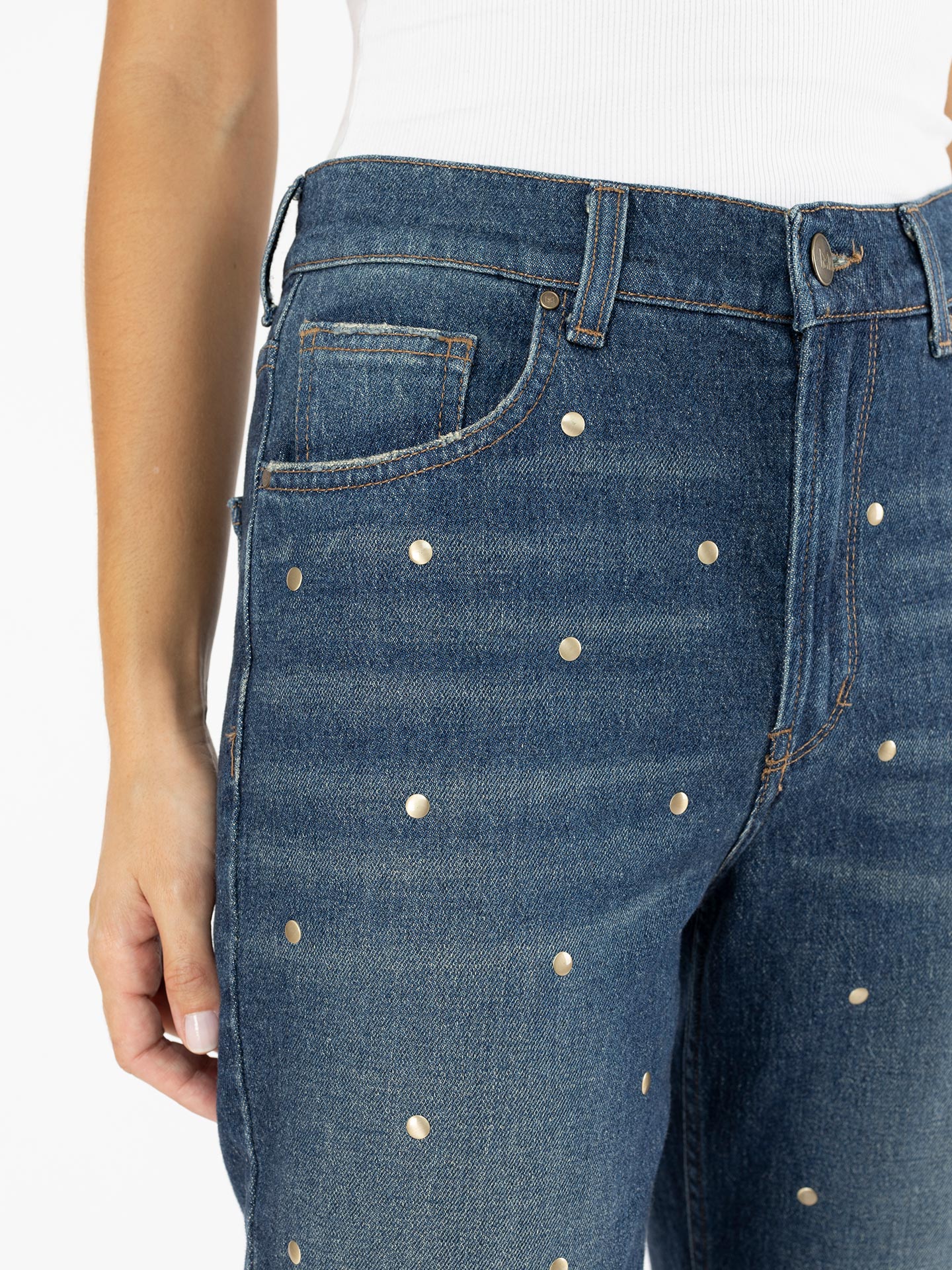 Calças de Ganga Mom Fit