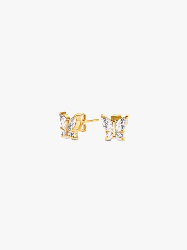 Brincos Butterfly Crystal