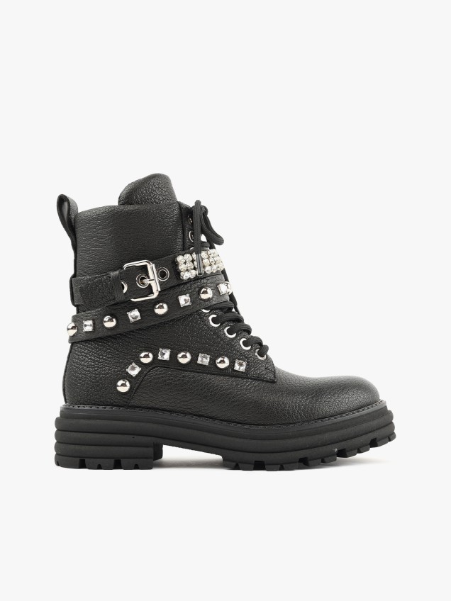 Militar Boots de Pele