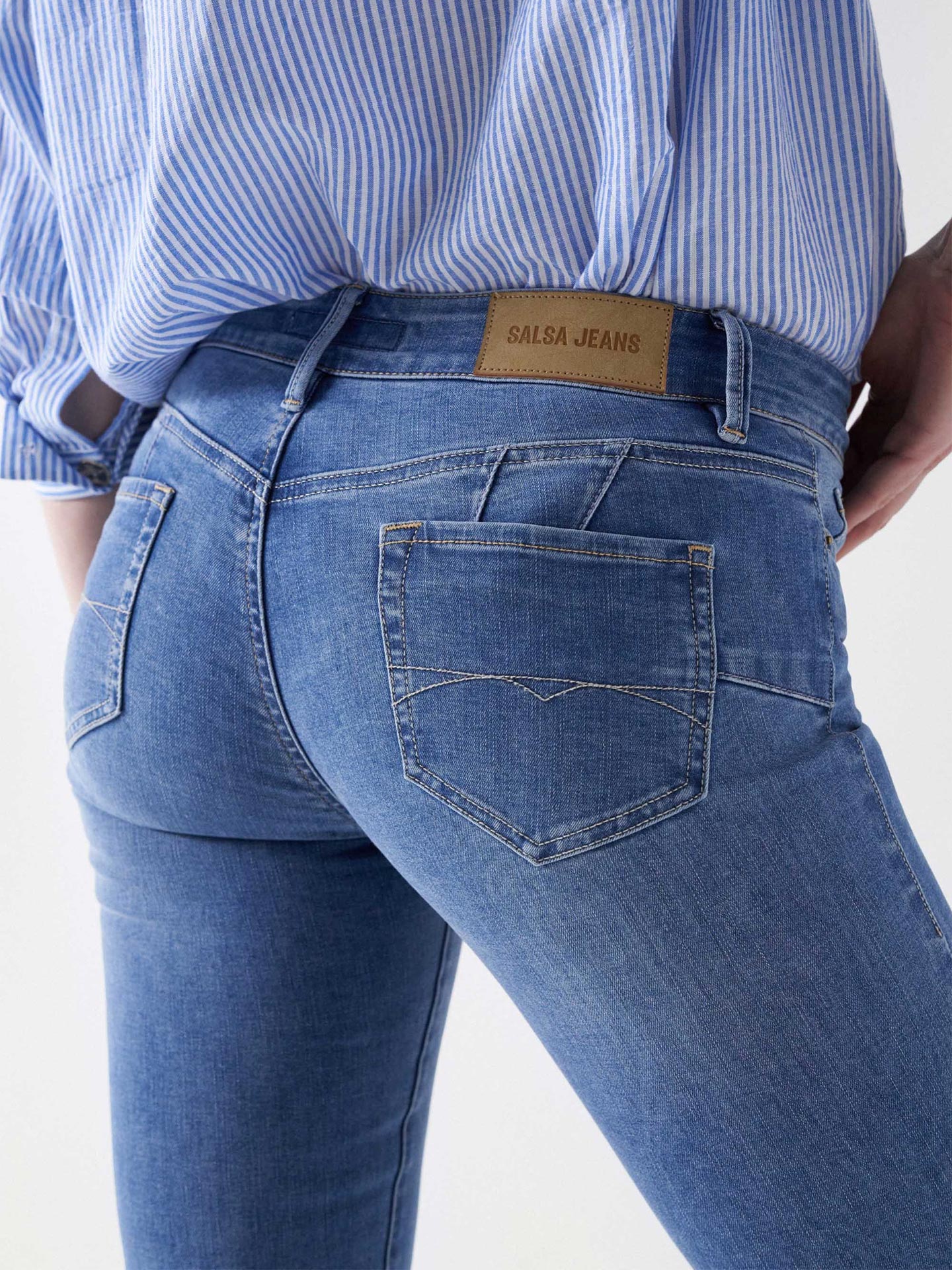 Calças de Ganga Wonder Push Up Skinny Fit