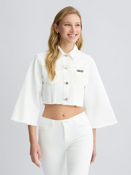 Casaco de Ganga Cropped Fit
