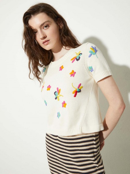 T-Shirt de Malha Ananas