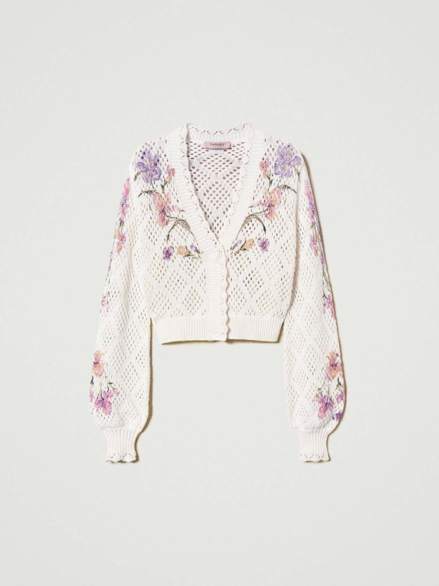 Cardigan com Padrão