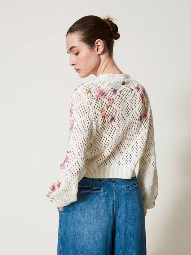 Cardigan com Padrão