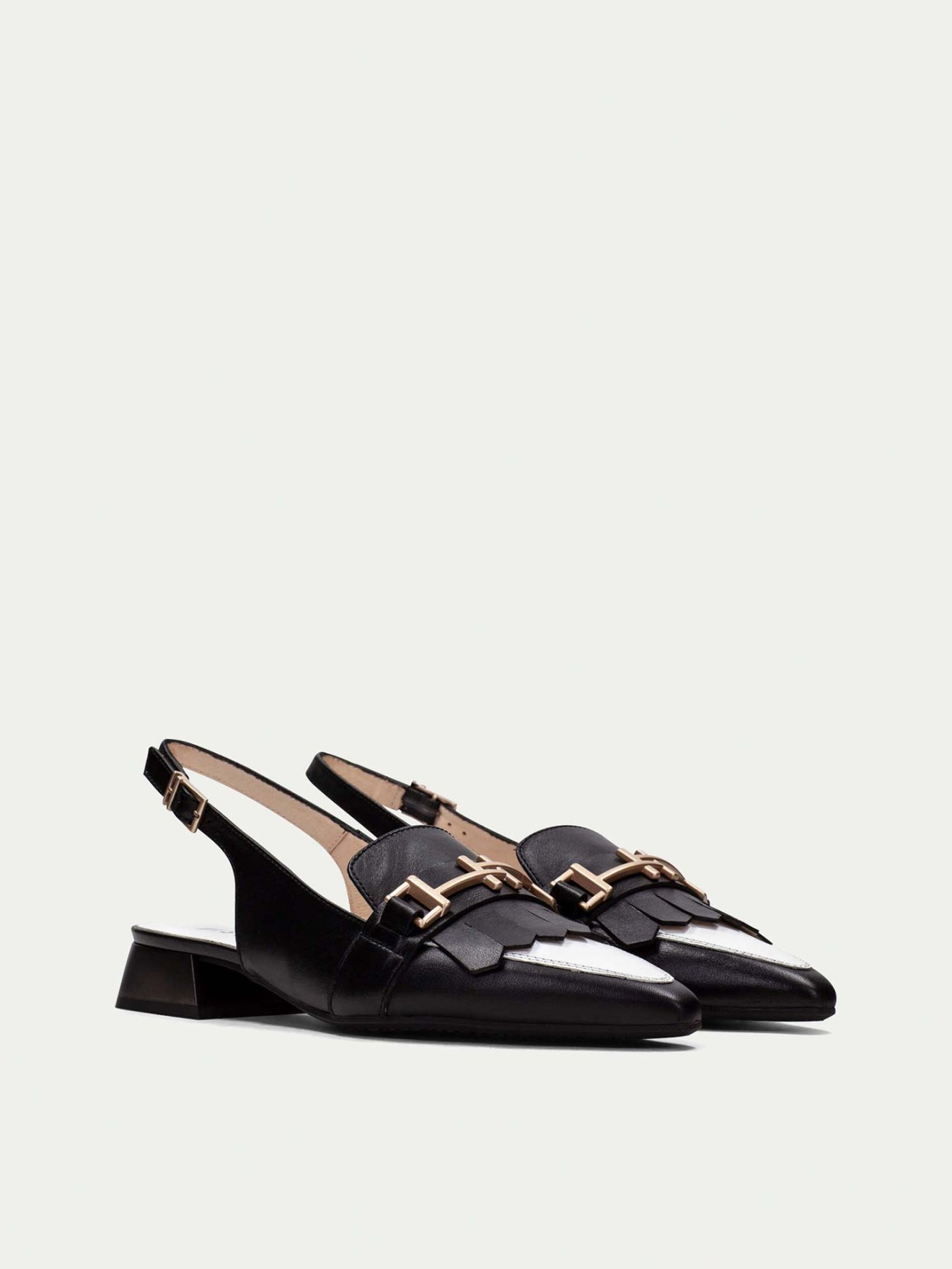 Slingbacks de Pele