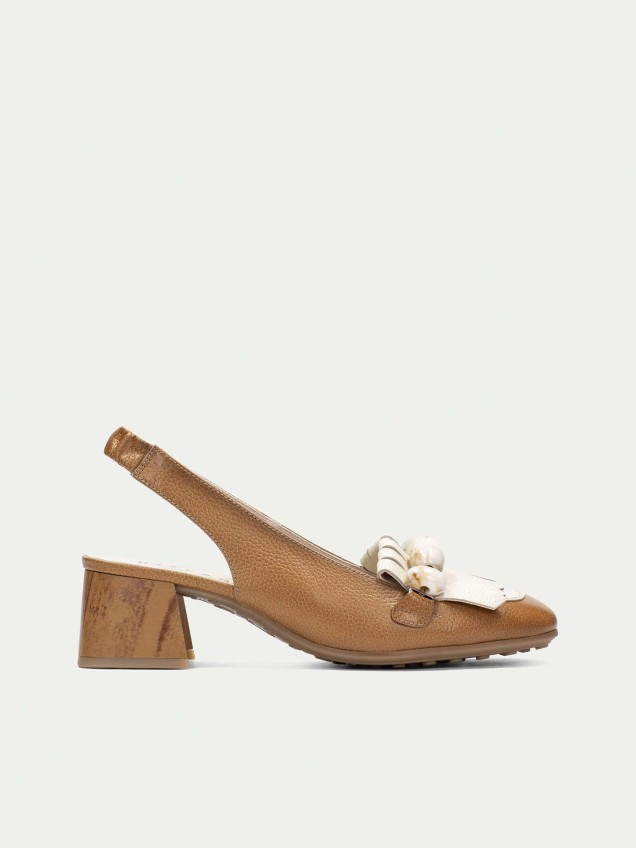Slingbacks de Pele