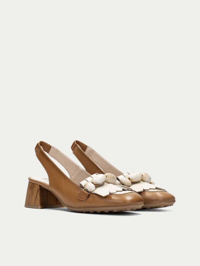 Slingbacks de Pele