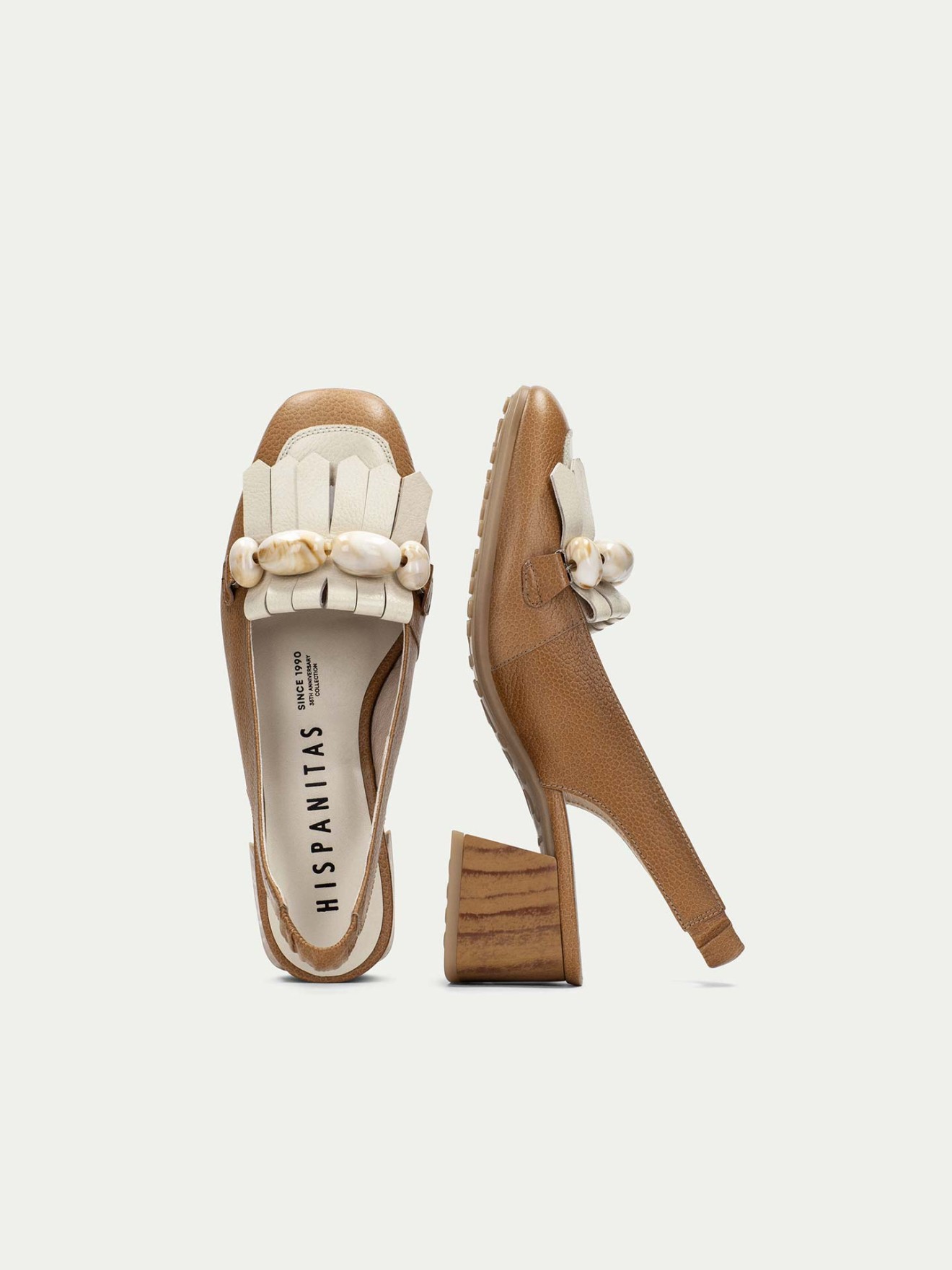 Slingbacks de Pele