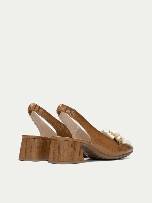 Slingbacks de Pele