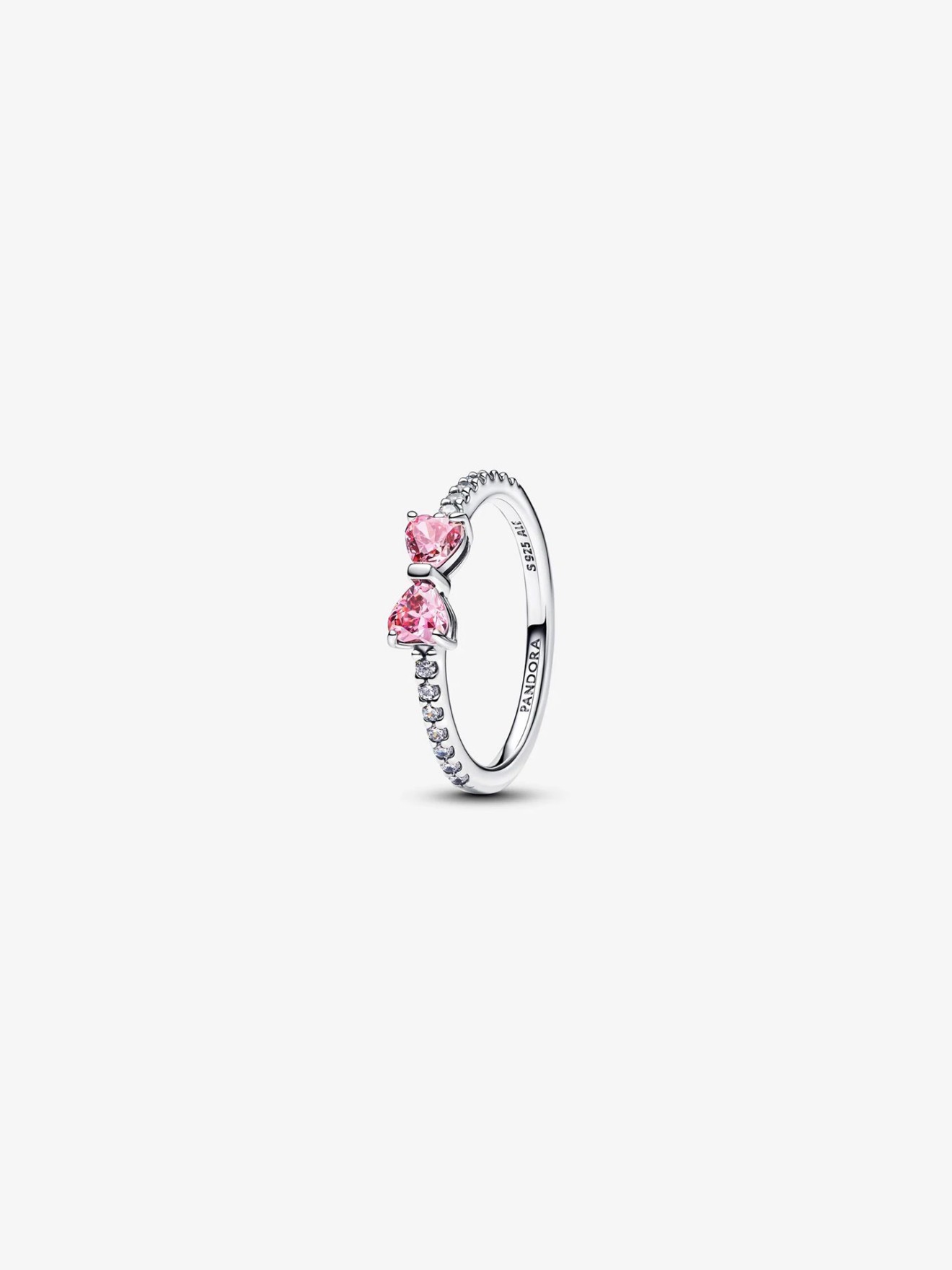 Anel La�o Rosa Brilhante