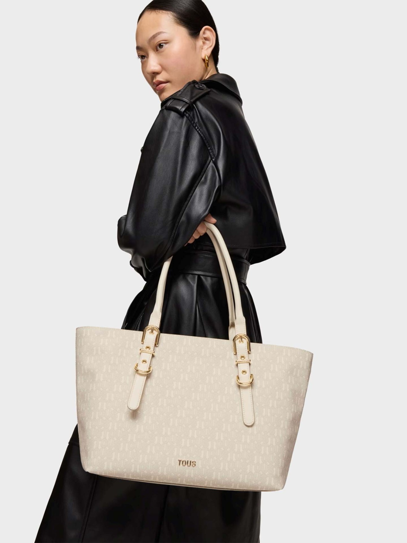 Tote Bag Buckles Silhouette