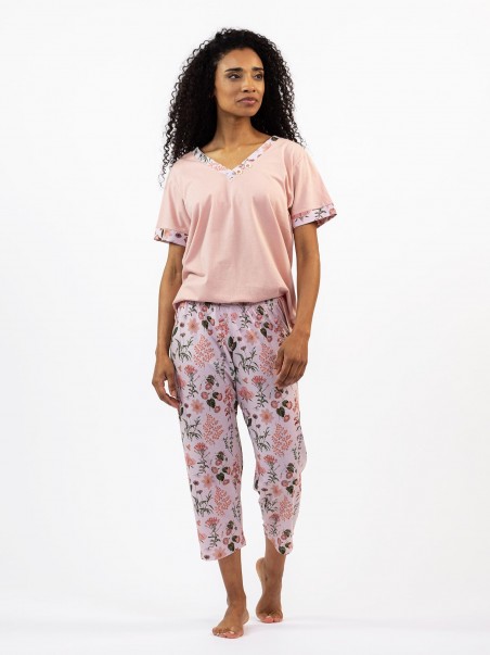 Pijama de Manga Curta e Bermuda