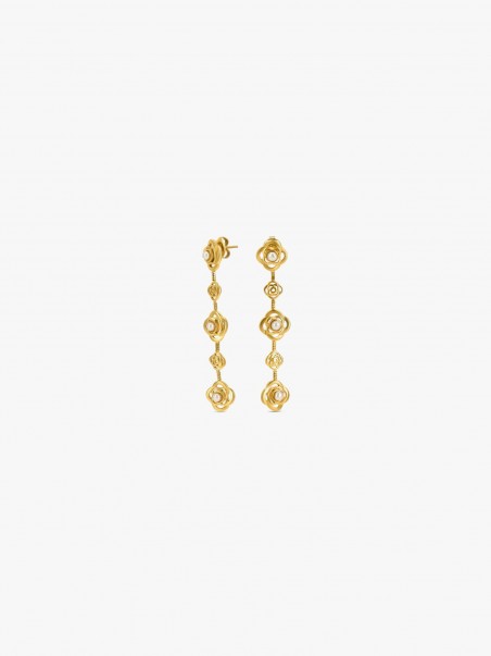 Brincos Rose Pearl Long