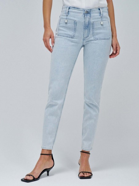 Calas de Ganga Destiny Push-Up Cropped Skinny