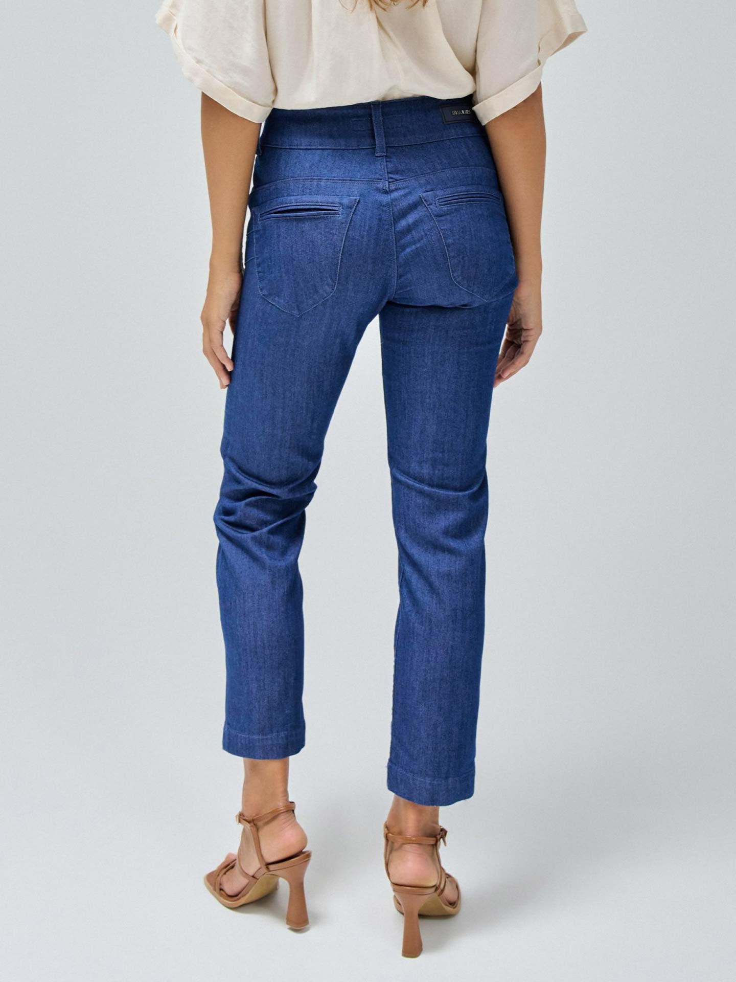 Calças Chino Secret Push-in Cropped Slim