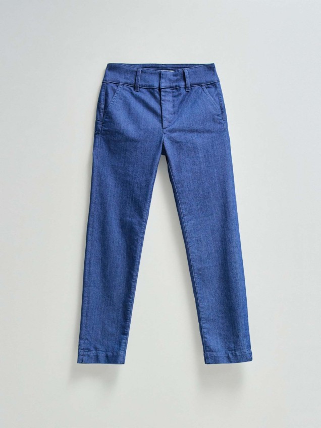 Calças Chino Secret Push-in Cropped Slim