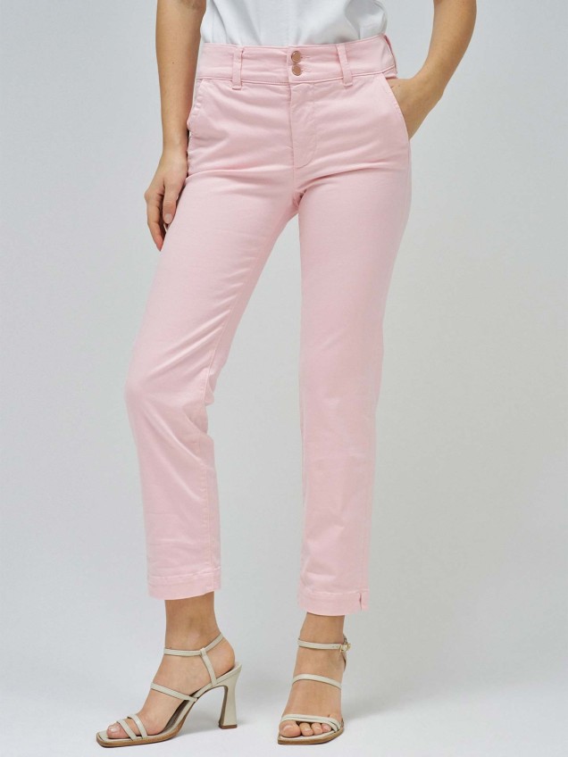 Calças Chino Secret Push-in Cropped Slim