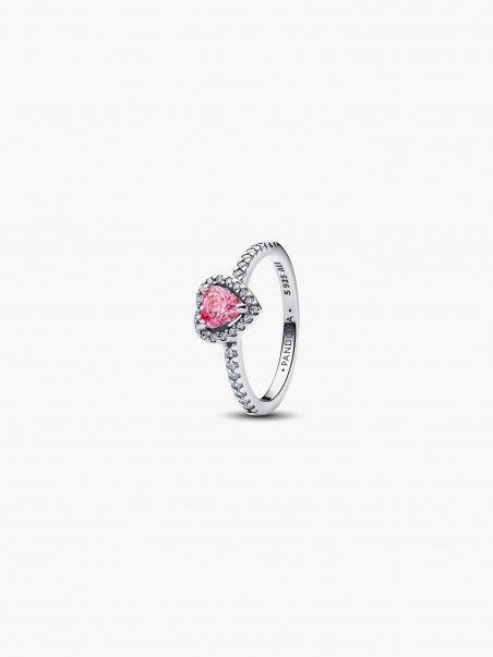 Anel Corao Rosa Elevado