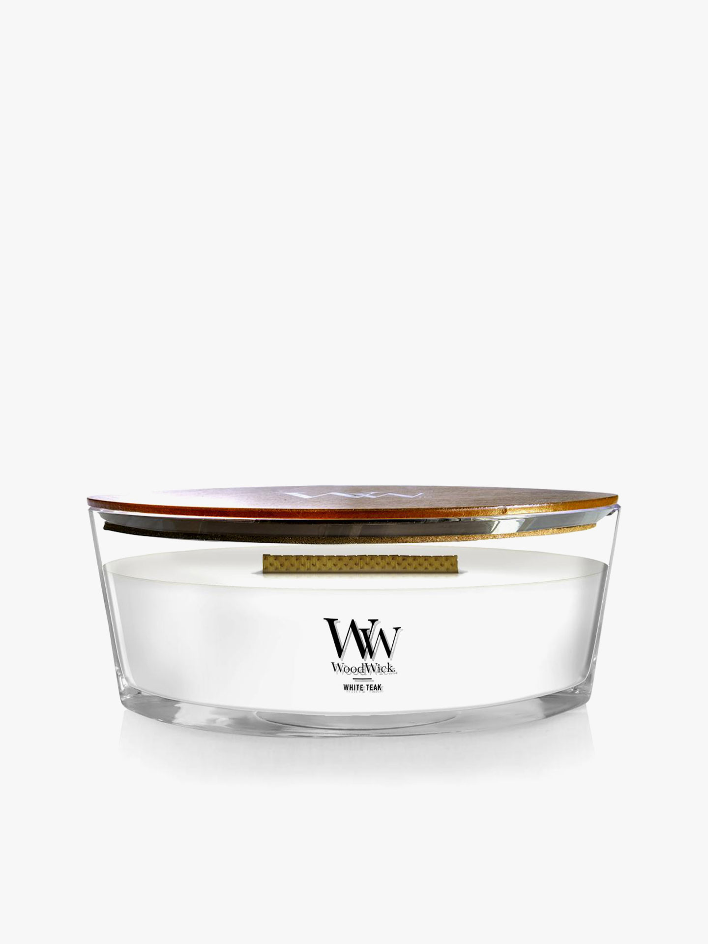Vela Elipse Jar White Teak