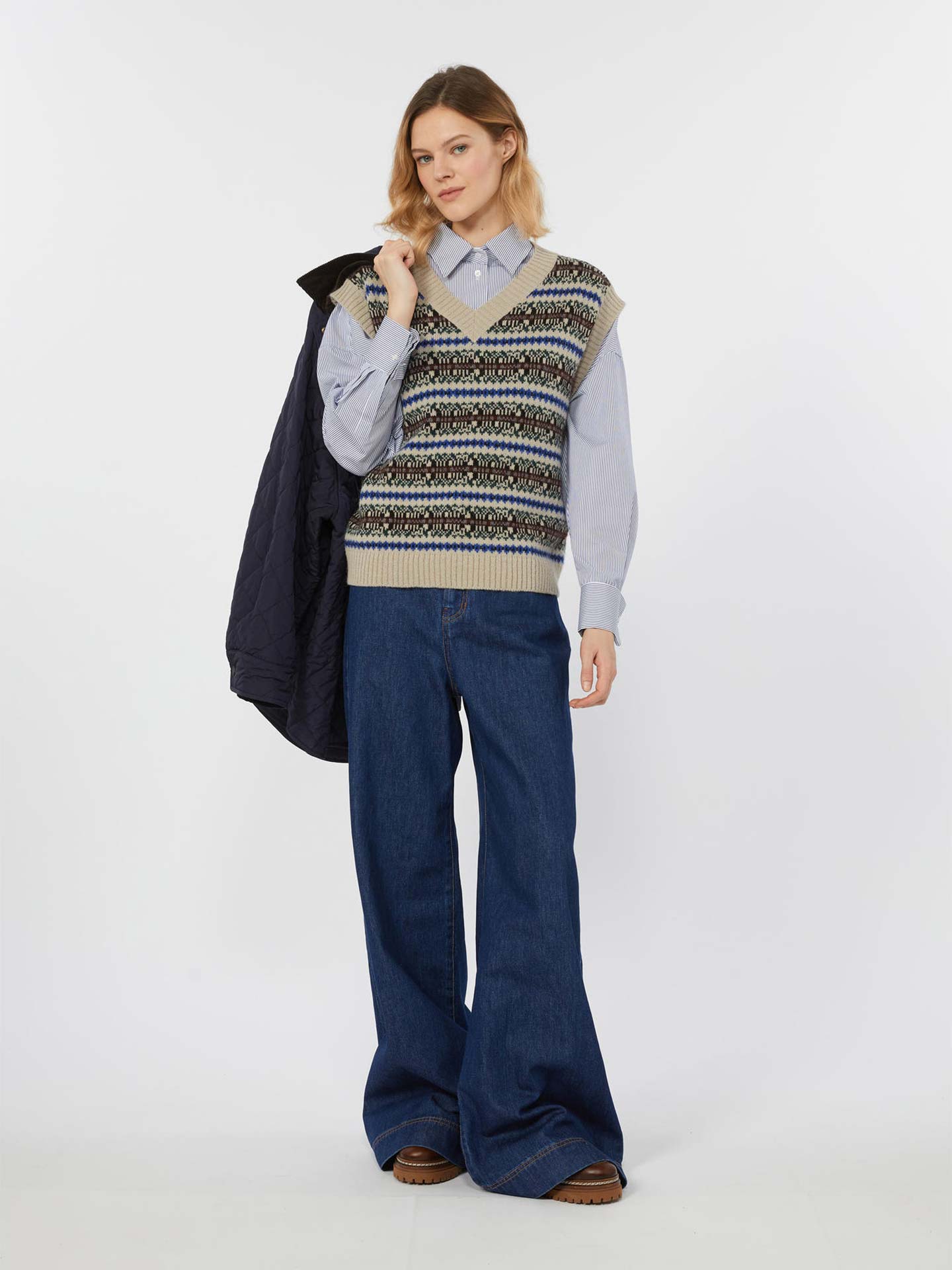 Calças de Ganga Wide Leg Ciro