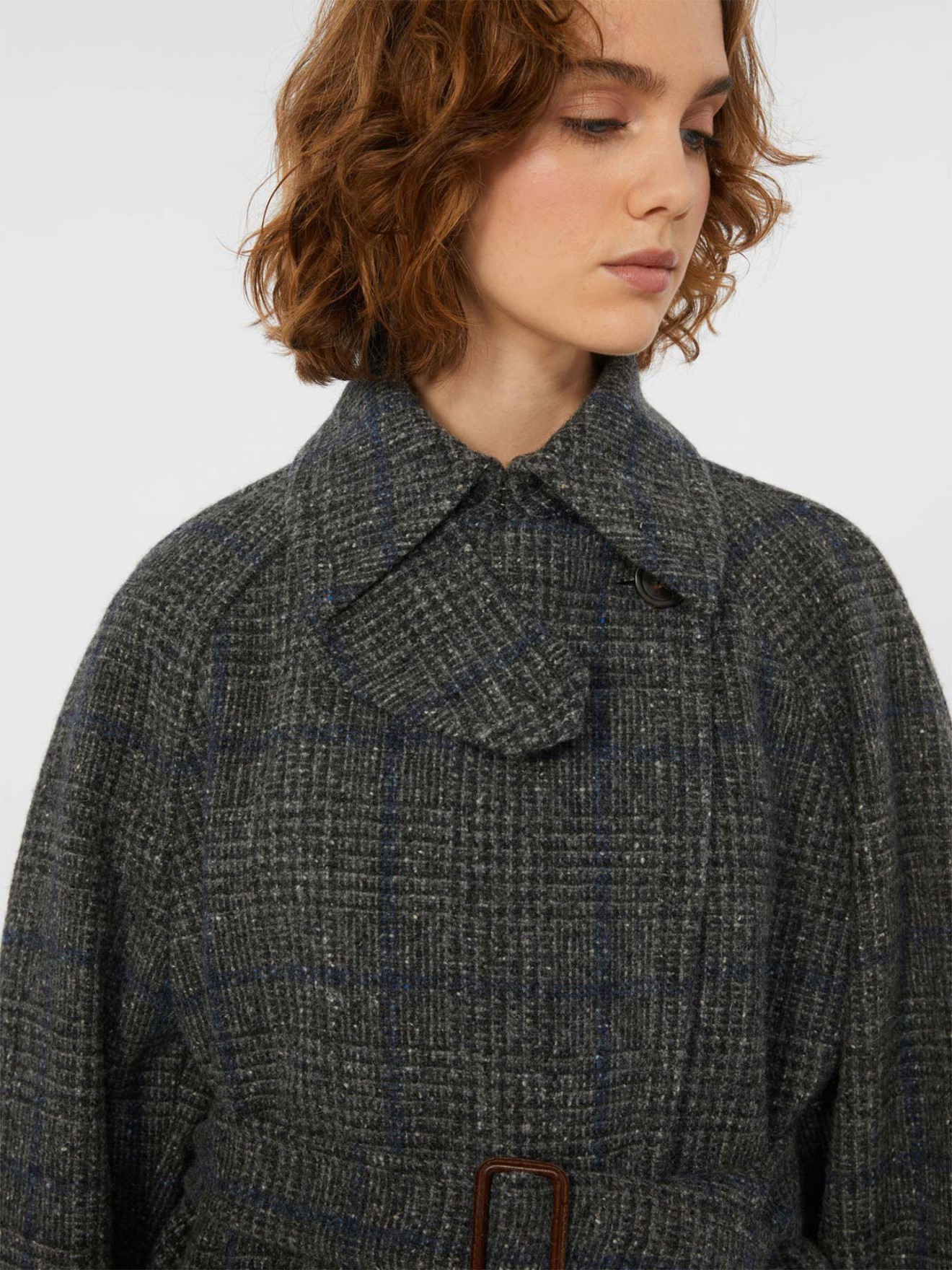 Casaco Comprido em Tweed Sestri