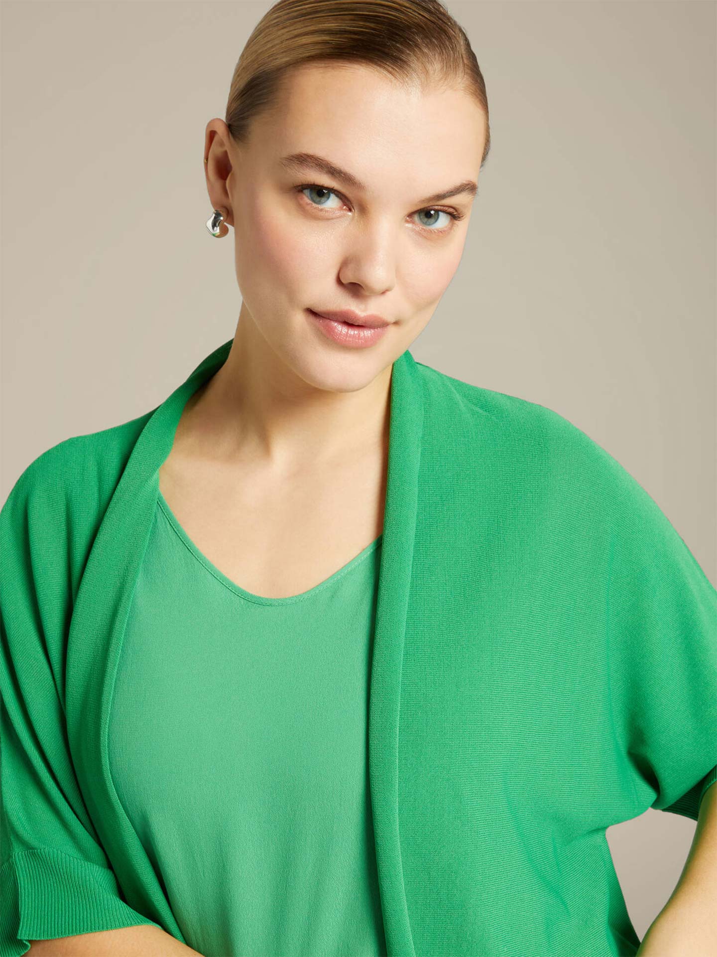 Casaco de Malha com Gola Xaile